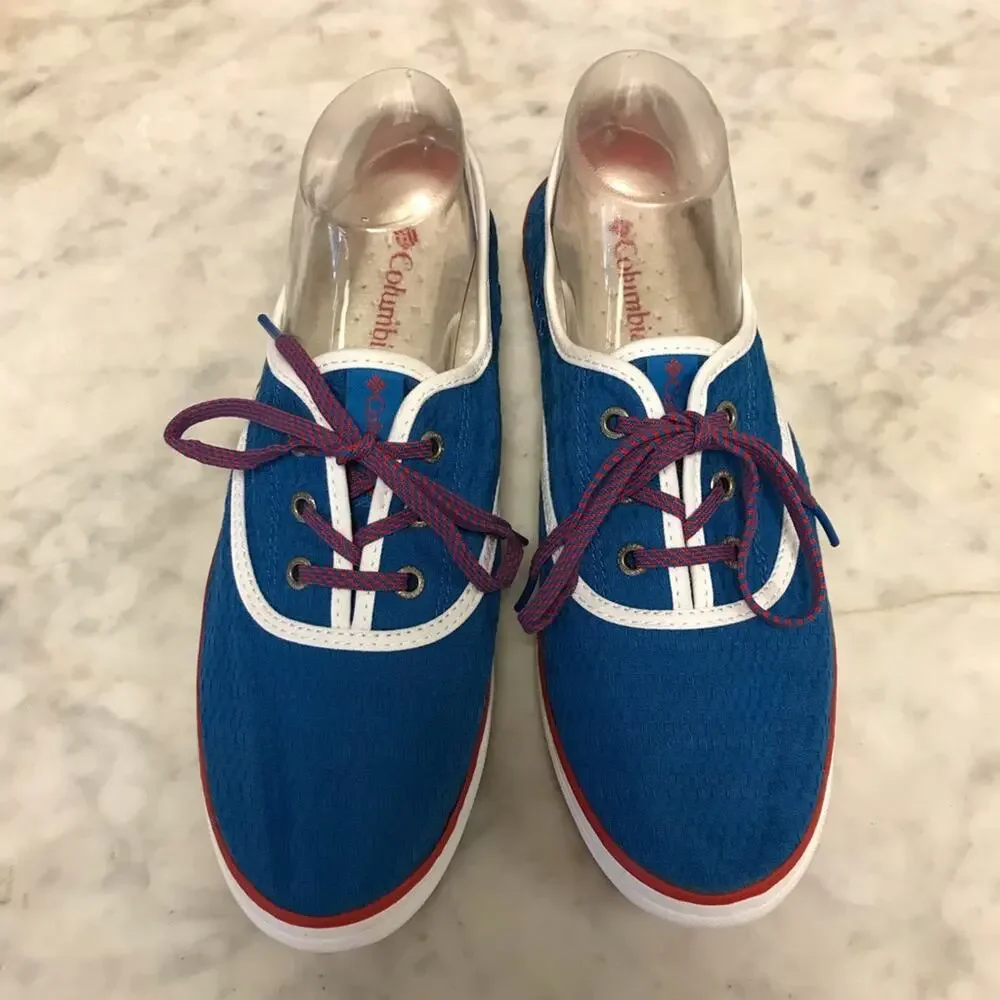 Columbia canvas lace up slip on low top sneakers size 10
